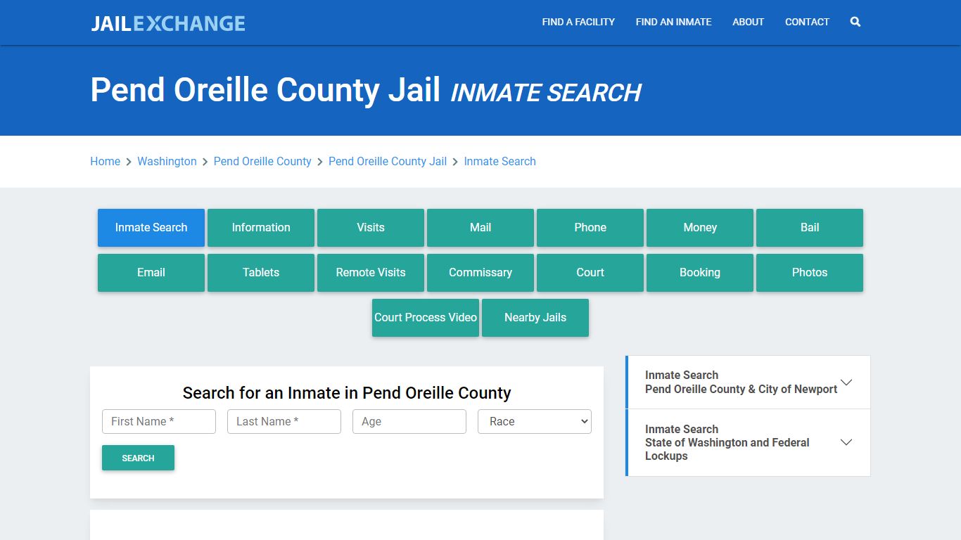 Pend Oreille County Jail, WA Inmate Search: Roster & Mugshots